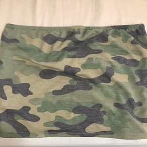 NWT Camo Print Crop Tube Top